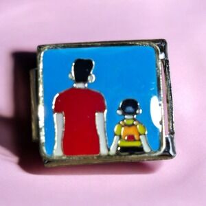 Italian Charm Link Bracelet Father And Son 9mm